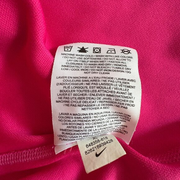 Nike Pink Dri-FIT Zip-Up Running Top, Long Sleeves Women's Size XL - Picture 9 of 9